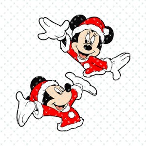 Mickey i Minnie Christmas Png, Sezon Bożonarodzeniowy Png, Szczęśliwego Nowego Roku 2025, Nowy Rok 2025 Png, Cartoon Christmas Png, Myszka Christmas Png