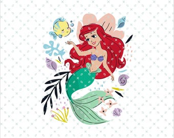 New Little Mermaid, Ariel Png Svg, Little Mermaid Png Svg, Ariel png, Mermaid Clipart, Little Mermaid Png, Princess Png, Instant Download