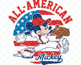 4 juli Mickey Mouse, honkbal 4 juli, volledig Amerikaanse Mickey, honkbal Mickey, Mickey Independence Day, Amerikaanse vlag honkbal, png