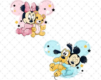Mickey Minnie, Baby Mouse Png, Baby Mouse Svg, Mickey Minnie, Baby Hug, Mickey Minnie Love, Vacation Png Svg, Files DIGITAL DOWNLOAD