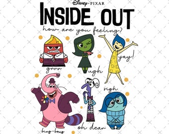 Inside Out PNG, Inside Out Characters Digital Download, Inside Out How Are You Feeling, Digital Designs Download Magic Kingdom Family Trip