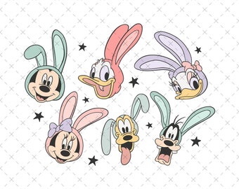 Mouse Friends Easter PNG Sublimation, Easter Mouse ears Png, Easter Tshirt Design, Mouse Tshirt Clipart Png, Mouse Friends Digital Download