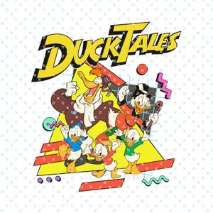 Retro 90s Magic Kingdom Ducktales Comfort Colors, Scrooge McDuck Launchpad McQuack Huey Dewey Louie Png, Magic Kingdom, Magic Kingdom Trip