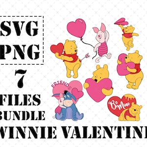 Winnie de Poeh, Poeh en vrienden Valentijnsdag, Winnie Pooh Bee Mine Svg, Winnie Heart Svg, Valentijnsdag Svg, Winnie de Poeh Svg Png