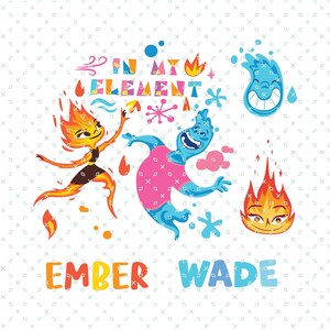 Ember Wade Png, Elemental Png, Elemental Svg, Printable Elemental, Digital File, Elemental Love, Elemental Movie, Elemental Valentines Day