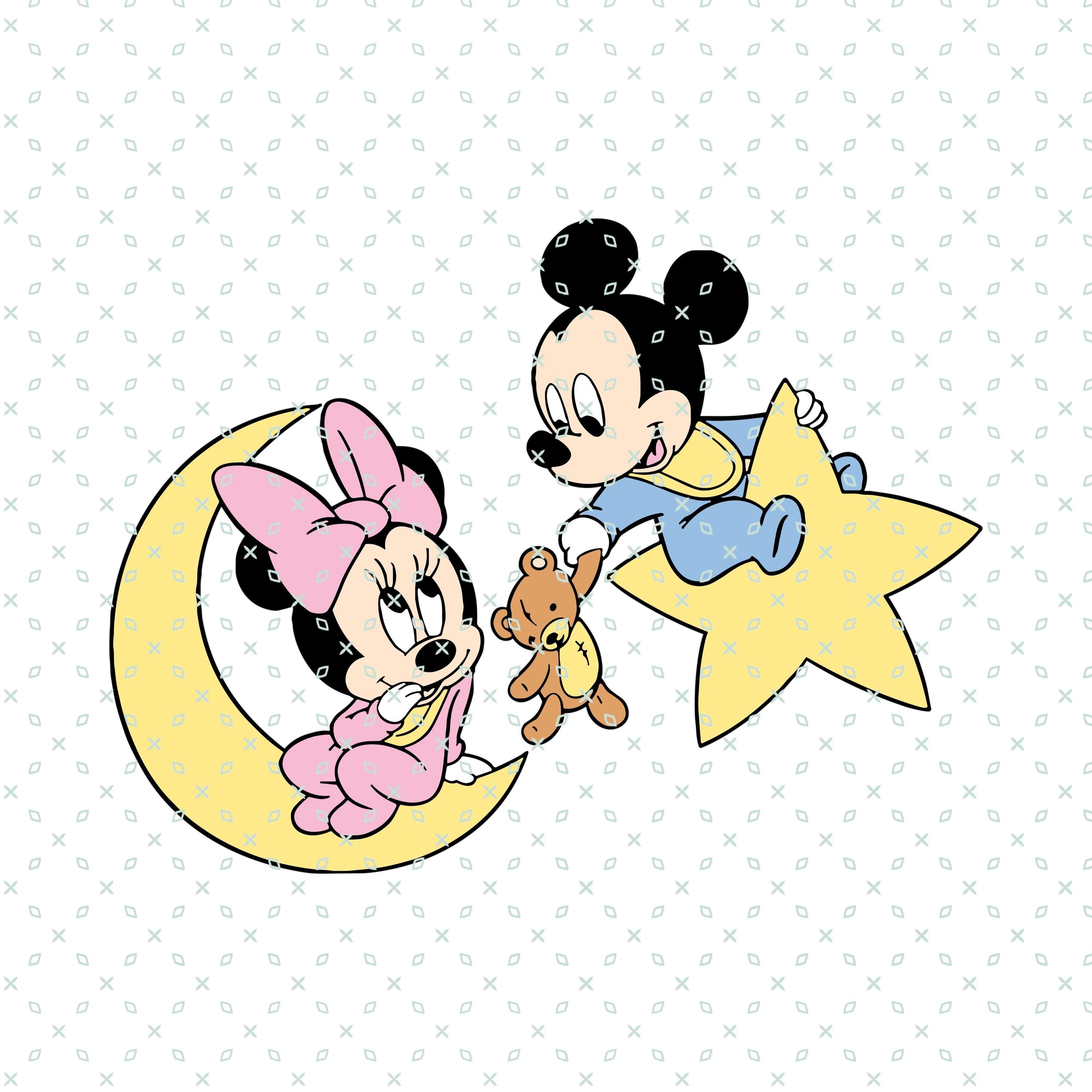 Mickey Minnie Baby, Mickey Mouse Teddy Bear, Baby Mouse Png, Baby