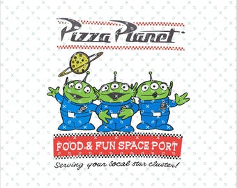 Retro Pizza Planet Png, Pizza Planet SVG, Aliens SVG, Lebensmittel und Getränke geschnitten, Essen und Spaß Space Port, Pizza Restaurant, Comfort Farben Png