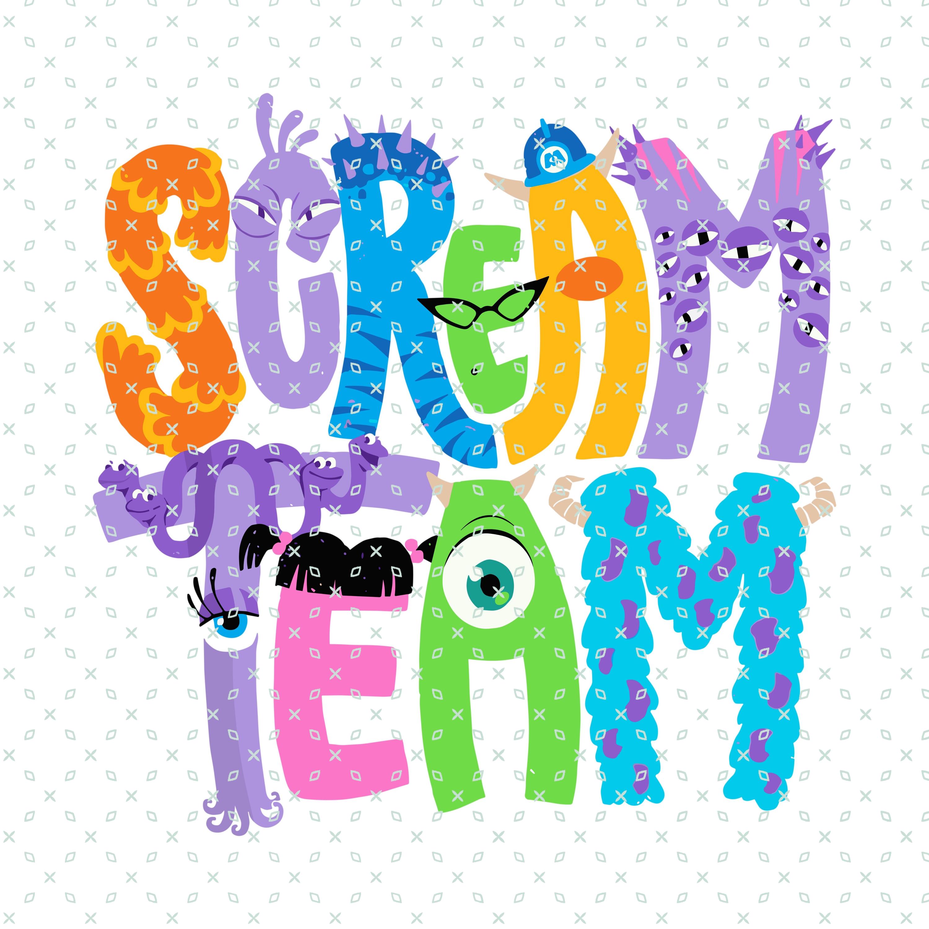 Scream Team Png, Mike and Sully, Monsters University Svg, Family ...