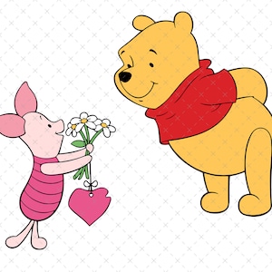 Valentijnsdag liefde Winnie de Poeh, Winnie Pooh Valentine, Winnie Pooh Bee Mine SVG, Winnie Heart SVG, Winnie de Poeh Knorretje liefde