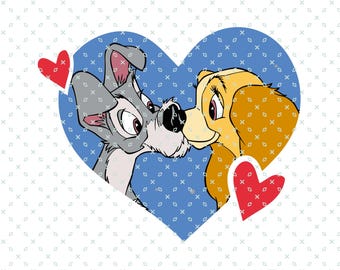 Lady and Tramp Dogs Png, Cute Dogs PNG, Lady and Tramp Svg, Lady and Tramp Png, Lady and Tramp Sublimation, Digital File, Instant Download