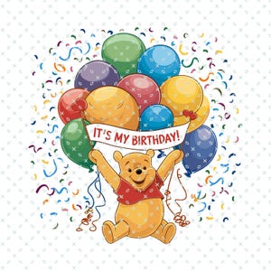 It&#39;s My Birthday, Winnie The Pooh In My Birthday Era, Pooh Birthday, Winnie Birthday Party, Winnie The Pooh and Friends, Magical Castle Trip