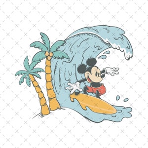Mickey Surfing Svg - Etsy