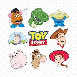 Retro Toy Story PNG File, Toy Story Friends Instant Download, Vintage Toy Story Digital Download, Buzz Lightyear, Tree Rex, Woody, Jessie