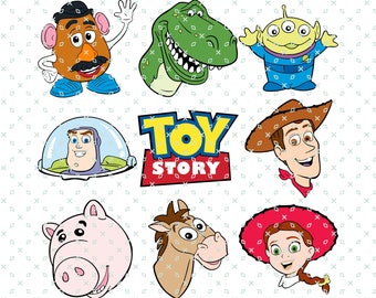 Retro Toy Story PNG File, Toy Story Friends Instant Download, Vintage Toy Story Digital Download, Buzz Lightyear, Tree Rex, Woody, Jessie