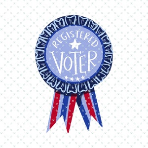 Registered Voter Svg Png, Distressed Vote Png, President Election Vote Svg, School Vote Support Digital Download Sublimation PNG & SVG
