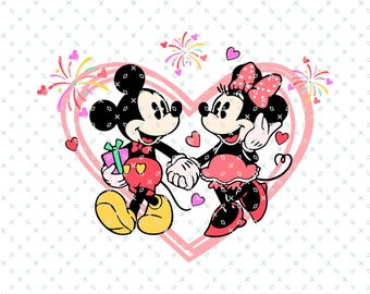 ミッキーとミニーのバレンタインデー PNG、ミッキーとミニーの