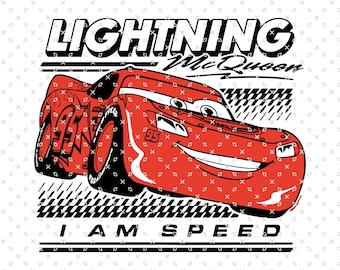 Cars McQueen, Cars Png, Lightning McQueen, I Am Speed, Think Fast Cars Png, Lightning Cars Png, Cars Sublimation Design, Instant Download