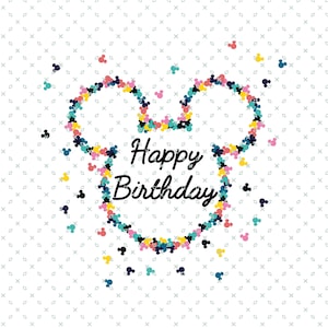 Mouse Ear Birthday Png, Happy Birthday Mickey, Magical and Fabulous, Family Trip, The Happiest Place On Earth Svg, Magical Kingdom Svg Png