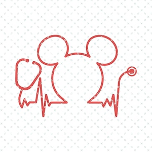 Mickey Nurse Png, Mickey Minnie Doctor Shirt, Cute Nurse Shirt With Mickey Head Ears and Stethoscope, Family Matching Tee, Digital Download