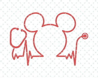 Mickey Nurse Png, Mickey Minnie Doctor Shirt, Cute Nurse Shirt With Mickey Head Ears and Stethoscope, Family Matching Tee, Digital Download