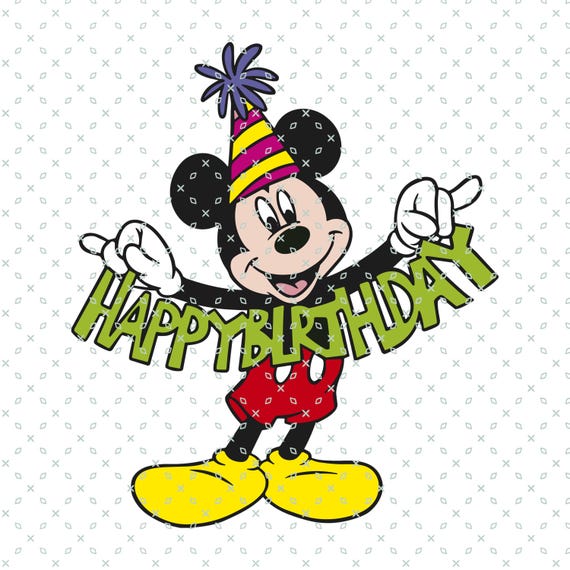 マウスのハッピーバースデー、ミッキーマウスの誕生日Png、家族旅行の