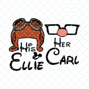 Her Carl His Ellie, Ellie And Carl Png, Magic Kingdom Couple Png, Carl And Ellie Png, Up Couple Png, Happy Valentine&#39;s Day, Multiple File