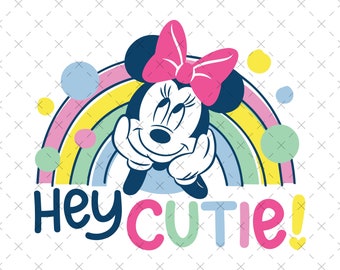 Hey Cutie Svg, Mickey Minnie, Minnie Hey Cutie, Vacaciones Familiares Svg, Viaje Familiar 2024 Svg, Magical Kingdom Svg, Archivo Png para Sublimación