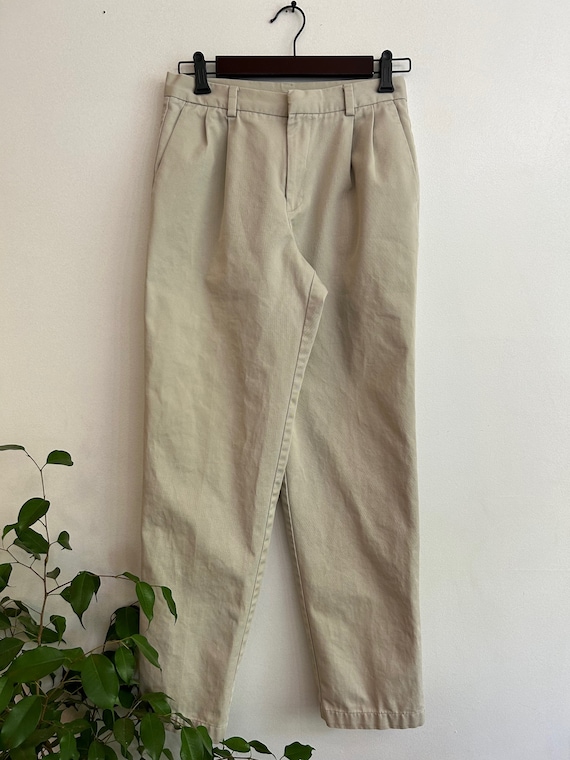 VINTAGE trousers dockers pleated front tapered leg
