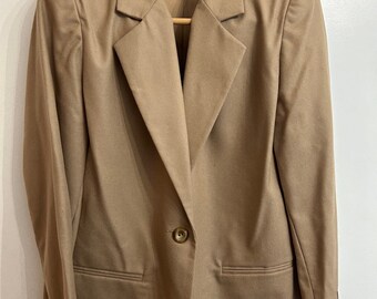 Blazer en laine VINTAGE neuf avec étiquettes taille 12 blazer beige pour femme en laine un bouton