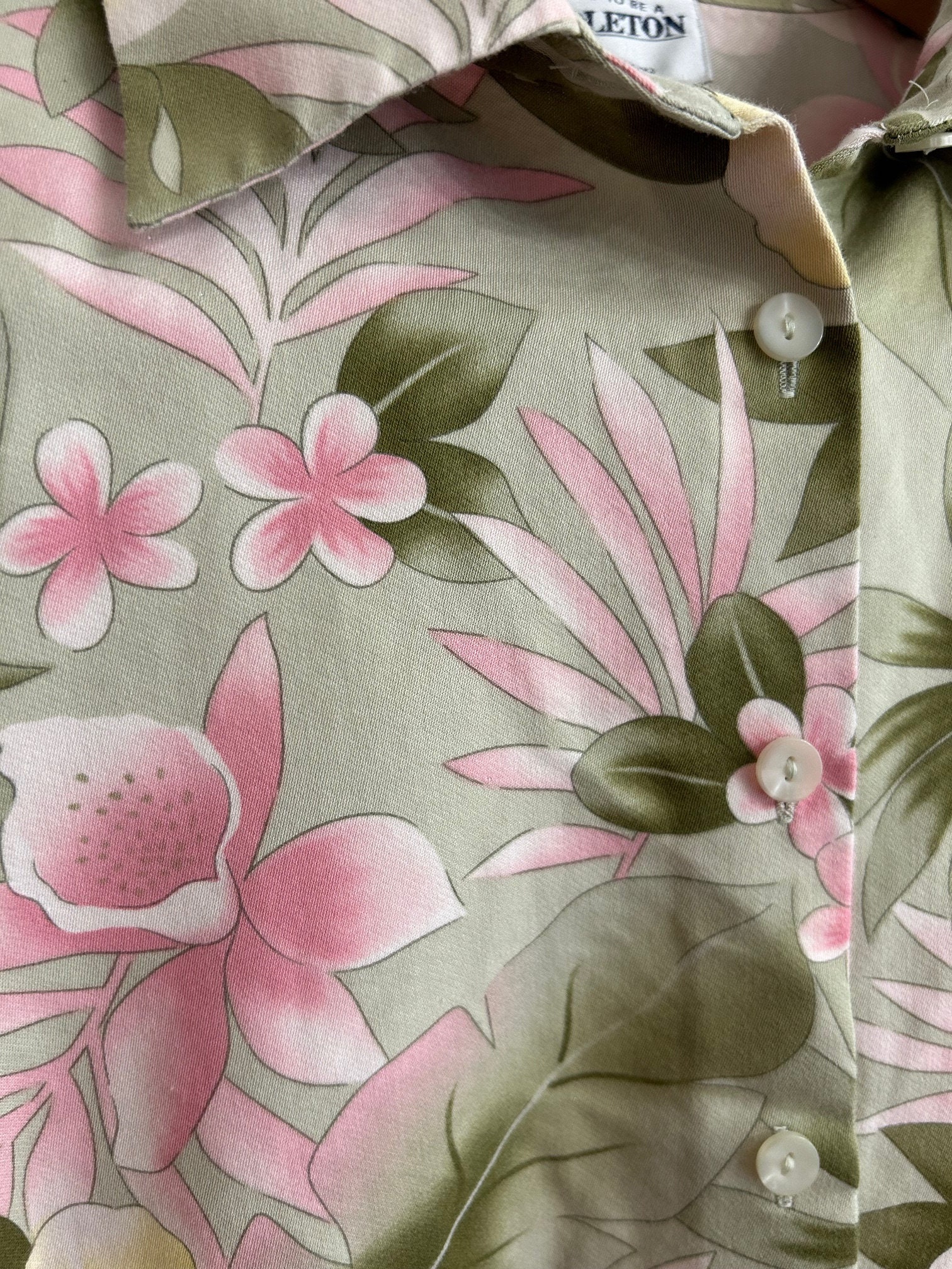 Women Summer Retro Flower Stand Collar Blouse main image 0