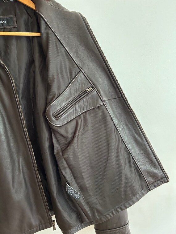 VINTAGE leather coat zipper from men's size mediu… - image 5