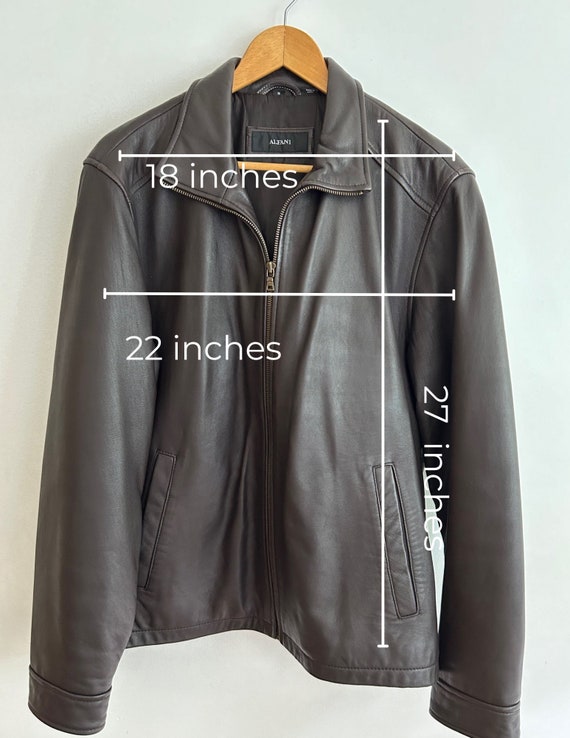 VINTAGE leather coat zipper from men's size mediu… - image 10