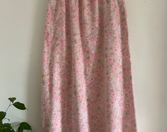 Vintage floral skirt maxi women's skirt flower pattern skirt 100% cotton