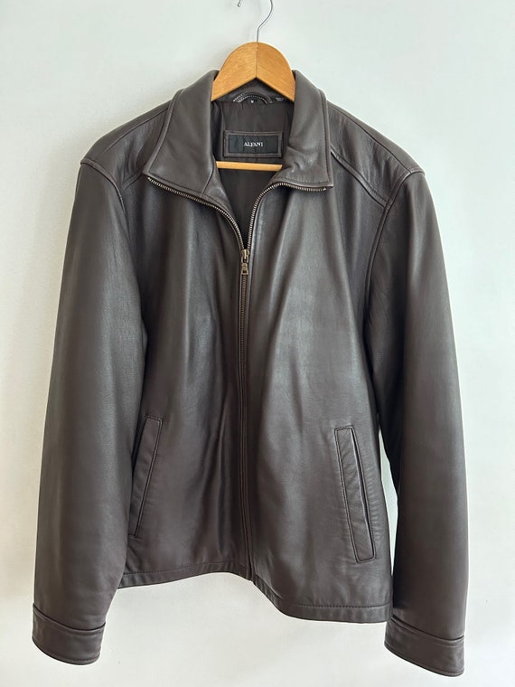 VINTAGE leather coat zipper from men's size mediu… - image 8