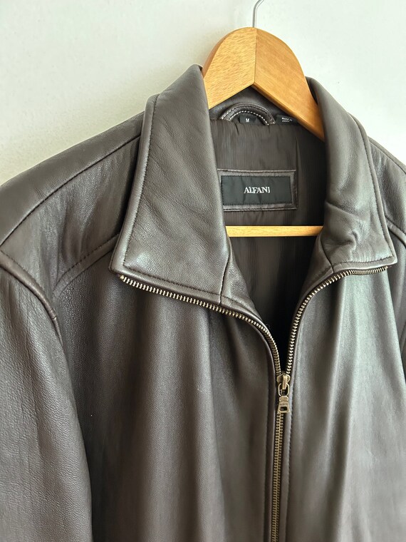 VINTAGE leather coat zipper from men's size mediu… - image 9