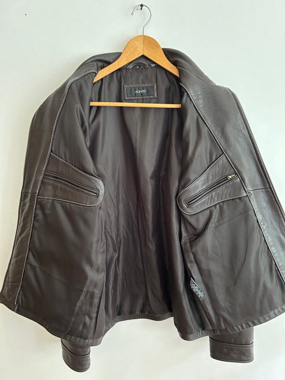 VINTAGE leather coat zipper from men's size mediu… - image 3