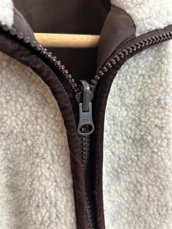 VINTAGE sherpa jacket silk lined women's size lar… - image 5