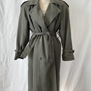 レディース ロンドン フォグ トレンチコート - グリーン