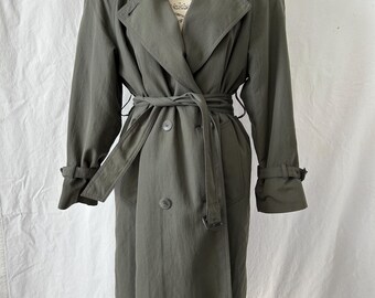 Medium 80s Brown New Wave Trench Coat | Vintage Komitor