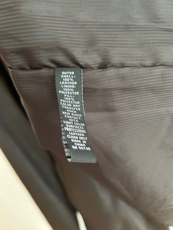 VINTAGE leather coat zipper from men's size mediu… - image 4