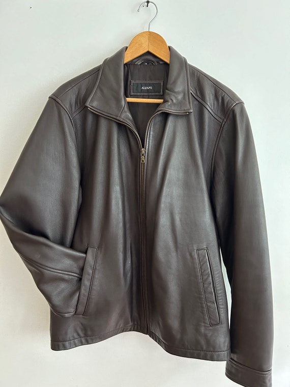 VINTAGE leather coat zipper from men's size mediu… - image 2