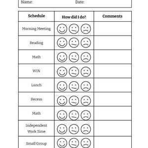 Editable Daily Behavior Chart for Classroom Home 16 Templates, Printable & Reusable, Google Slides Link: Management, Student reward