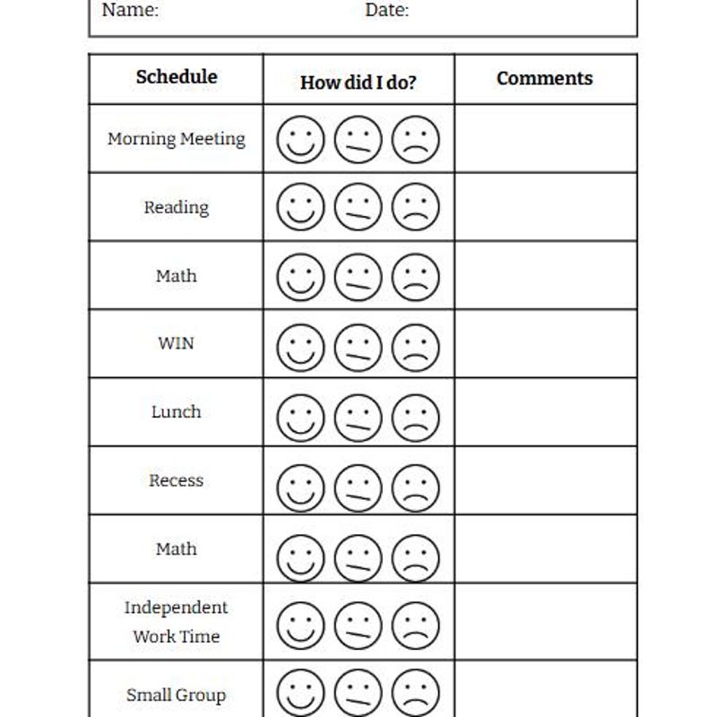 Behavior Chart - Etsy