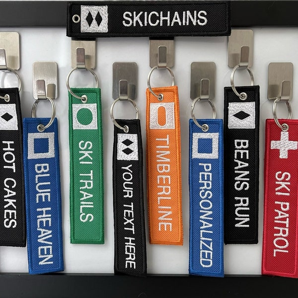 Personalized Keychain Ski Snowboard Custom