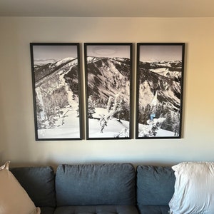 3 Piece Wall Art Mountain Snow Photo