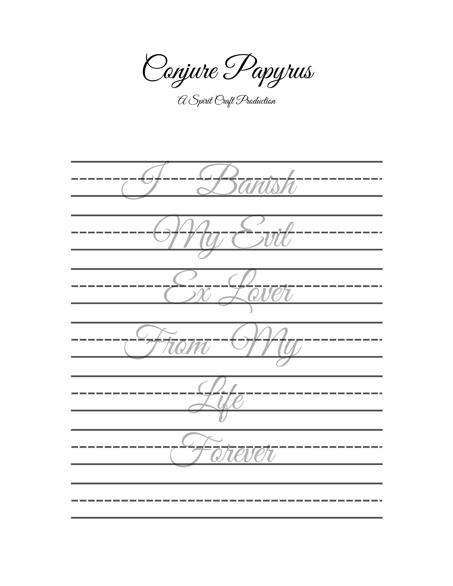 Evil Ex, Leave Me Alone Banishing Handwriting Spell PDF File Etsy