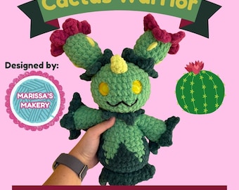 Patrón de guerrero cactus de crochet