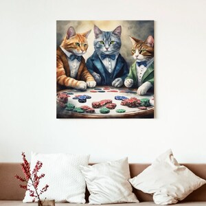 Cats Playing Poker - Etsy Hong Kong