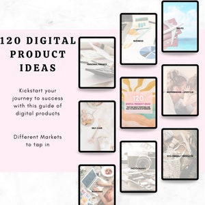 Beginners Guide to Digital Products; 120 Digital Products Ideas To Create And Sell, Etsy Digital Downloads Small Business Ideas with MRR/PLR