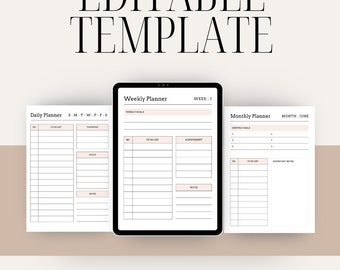 Minimalist Small Business Planner Set| Productivity, online business planner, business bundle planner, blog planner, social media planner